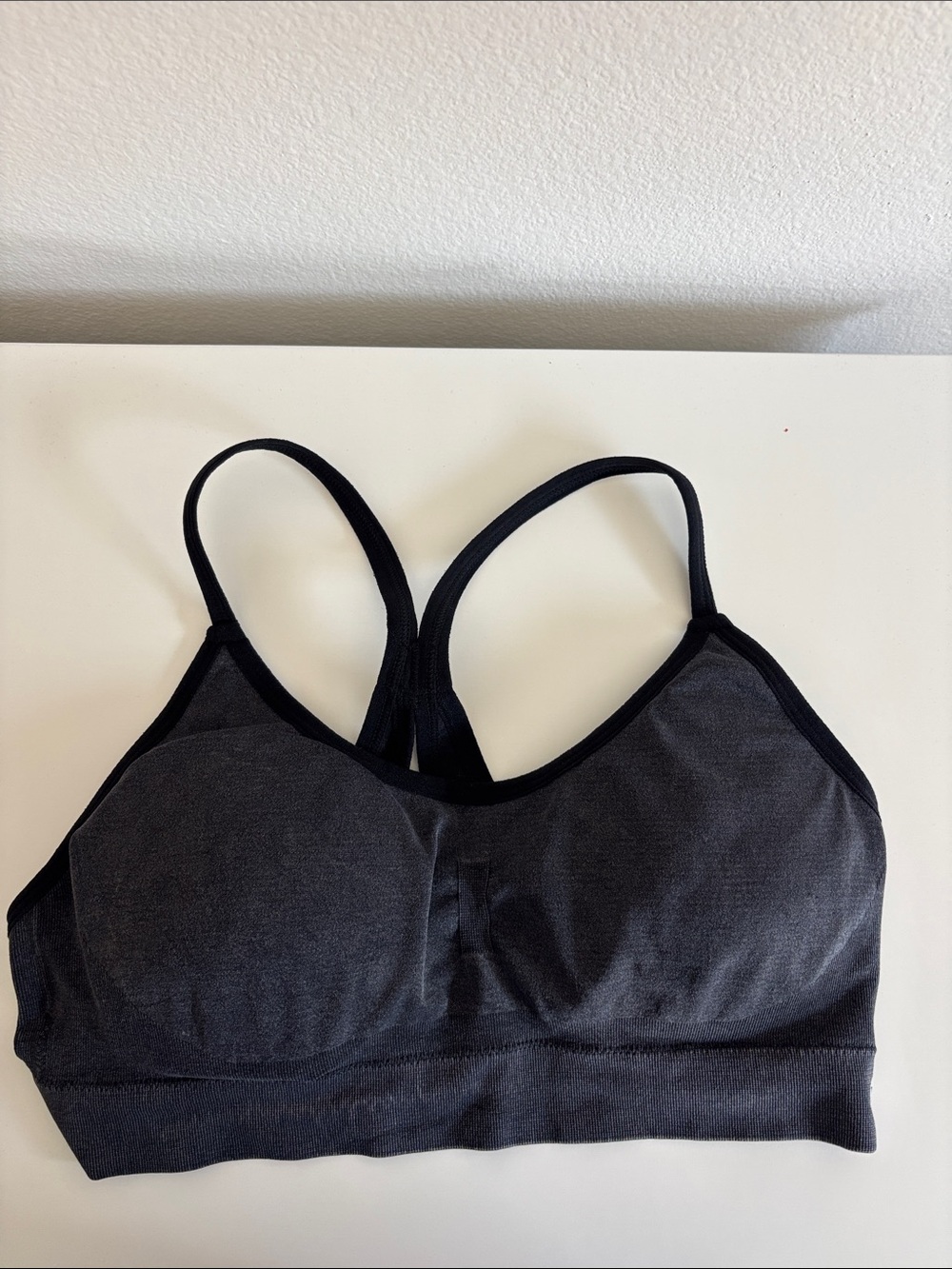 Women's Black Seamless Racerback Bralette
